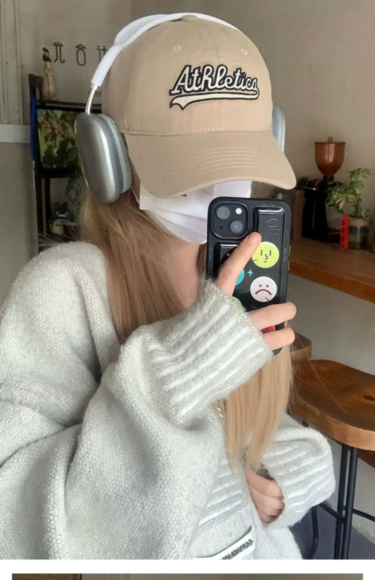 Women's Korean Style Duck Tongue Hat with Big Head & Embroidered Cap — feature 15