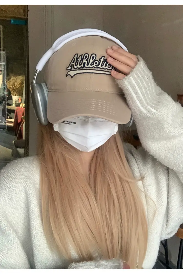 Women's Korean Style Duck Tongue Hat with Big Head & Embroidered Cap — feature 17