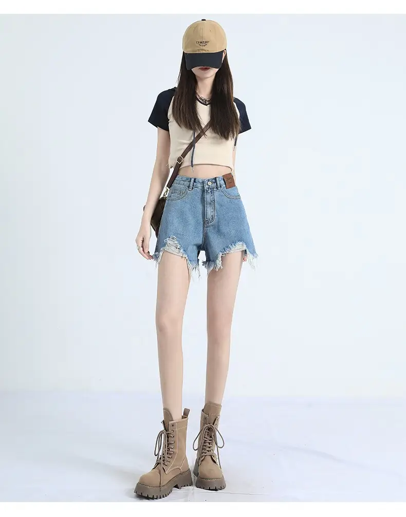 Light Blue Denim Shorts Women High Waist 2023 — feature 8