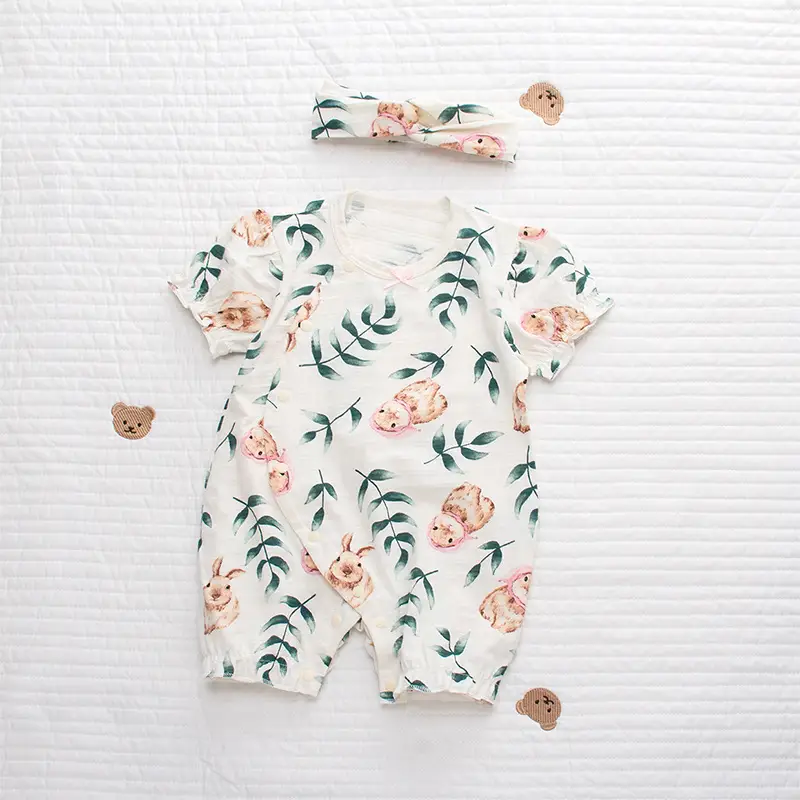 Baby Cloak Bunny Short Climbing Suit Pure Cotton Nordic Style — feature 2