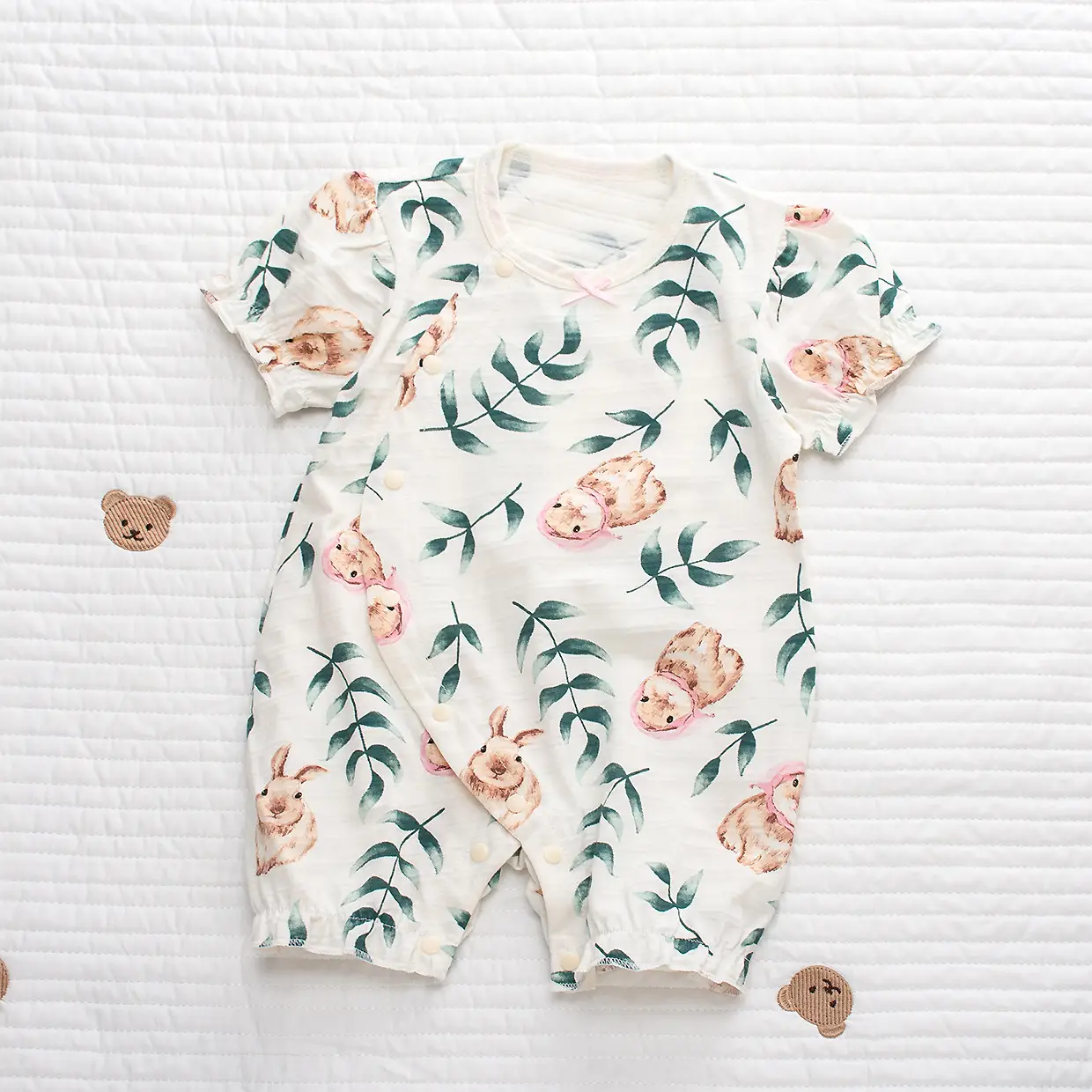 Baby Cloak Bunny Short Climbing Suit Pure Cotton Nordic Style — feature 4