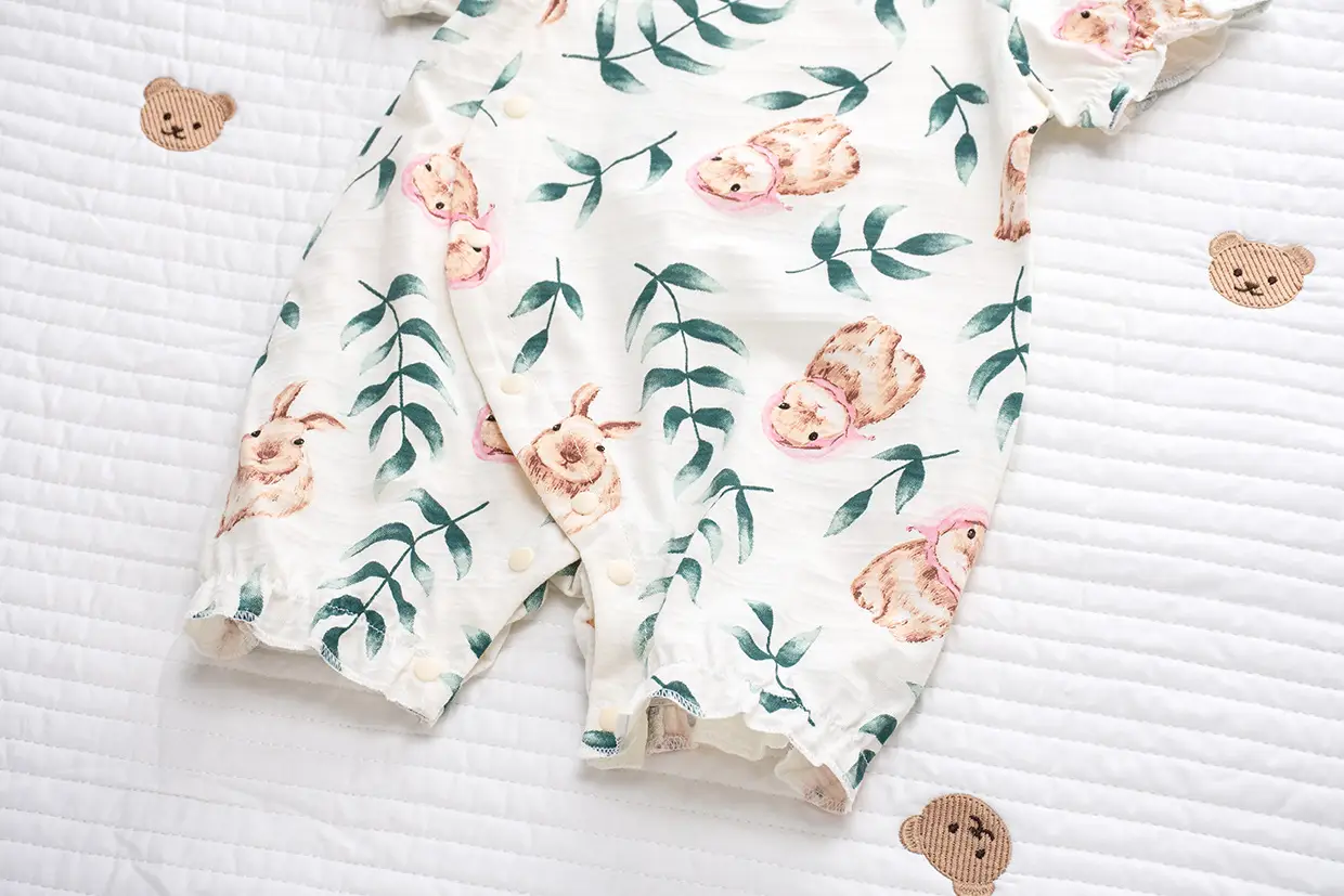 Baby Cloak Bunny Short Climbing Suit Pure Cotton Nordic Style — feature 9