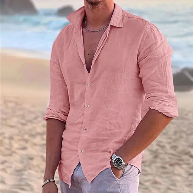Men's Blue Turtleneck Summer Shirt 2023 — feature 5