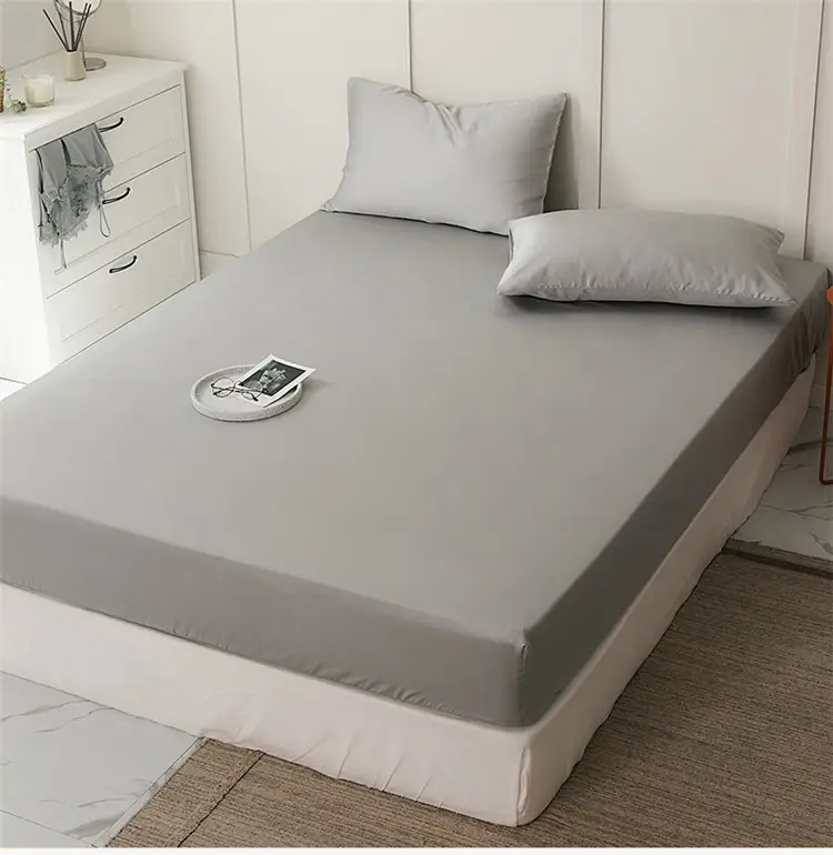 60 Lyocell Tencel Mattress Cover Single Piece Summer Light Luxury Cool Ice Silk Mattress Cover Mattress Cover Protective Cover Single Piece — feature 13