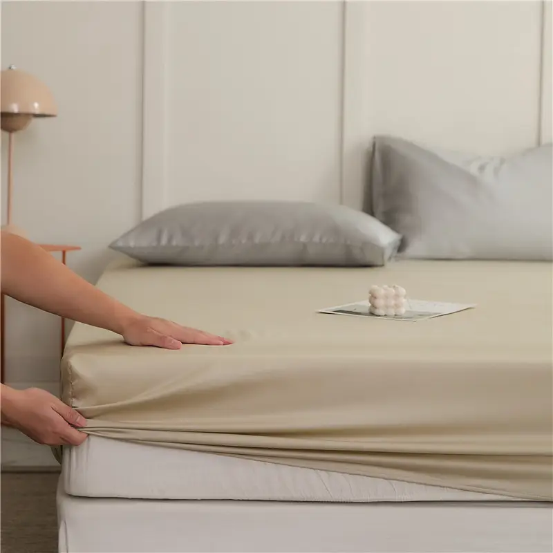 60 Lyocell Tencel Mattress Cover Single Piece Summer Light Luxury Cool Ice Silk Mattress Cover Mattress Cover Protective Cover Single Piece