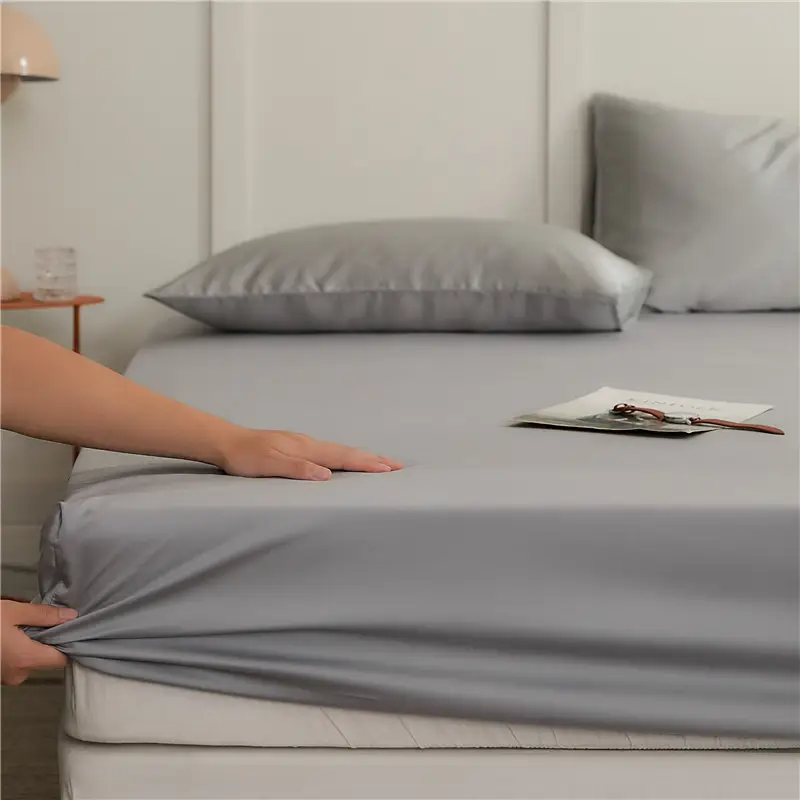 60 Lyocell Tencel Mattress Cover Single Piece Summer Light Luxury Cool Ice Silk Mattress Cover Mattress Cover Protective Cover Single Piece