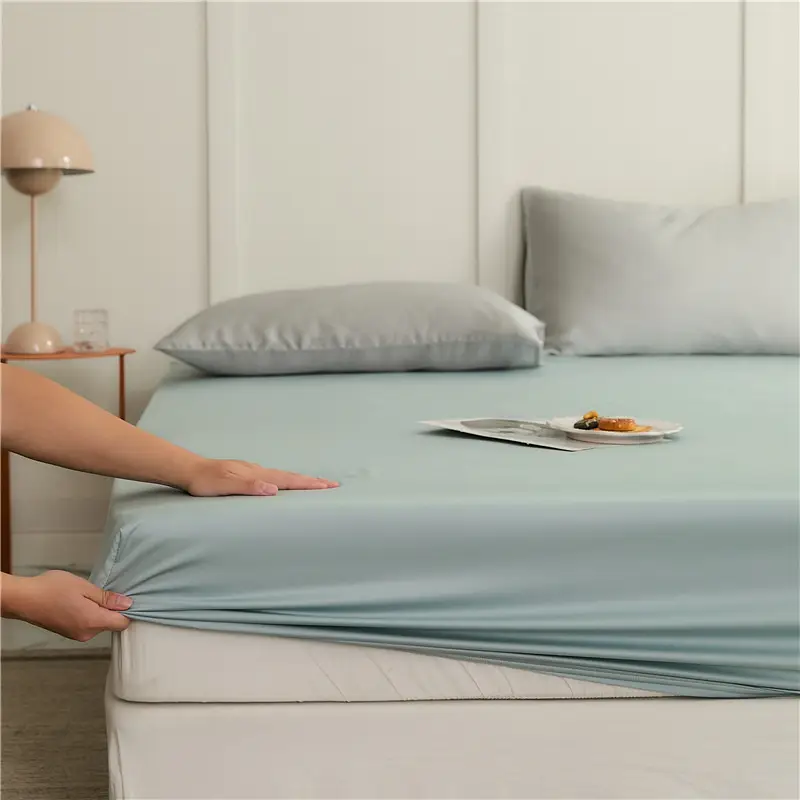 60 Lyocell Tencel Mattress Cover Single Piece Summer Light Luxury Cool Ice Silk Mattress Cover Mattress Cover Protective Cover Single Piece