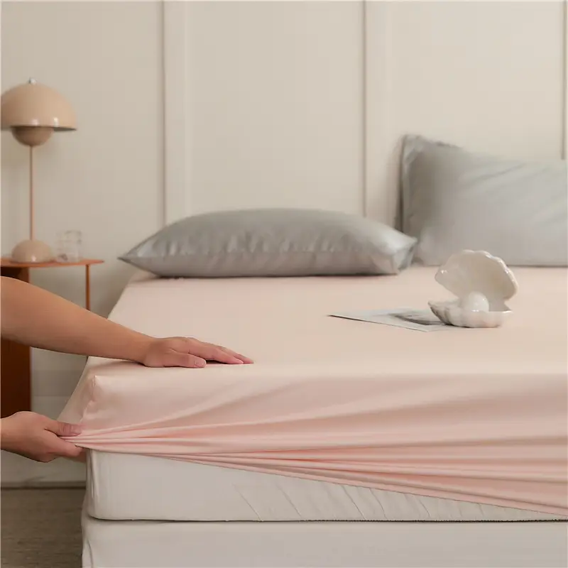 60 Lyocell Tencel Mattress Cover Single Piece Summer Light Luxury Cool Ice Silk Mattress Cover Mattress Cover Protective Cover Single Piece