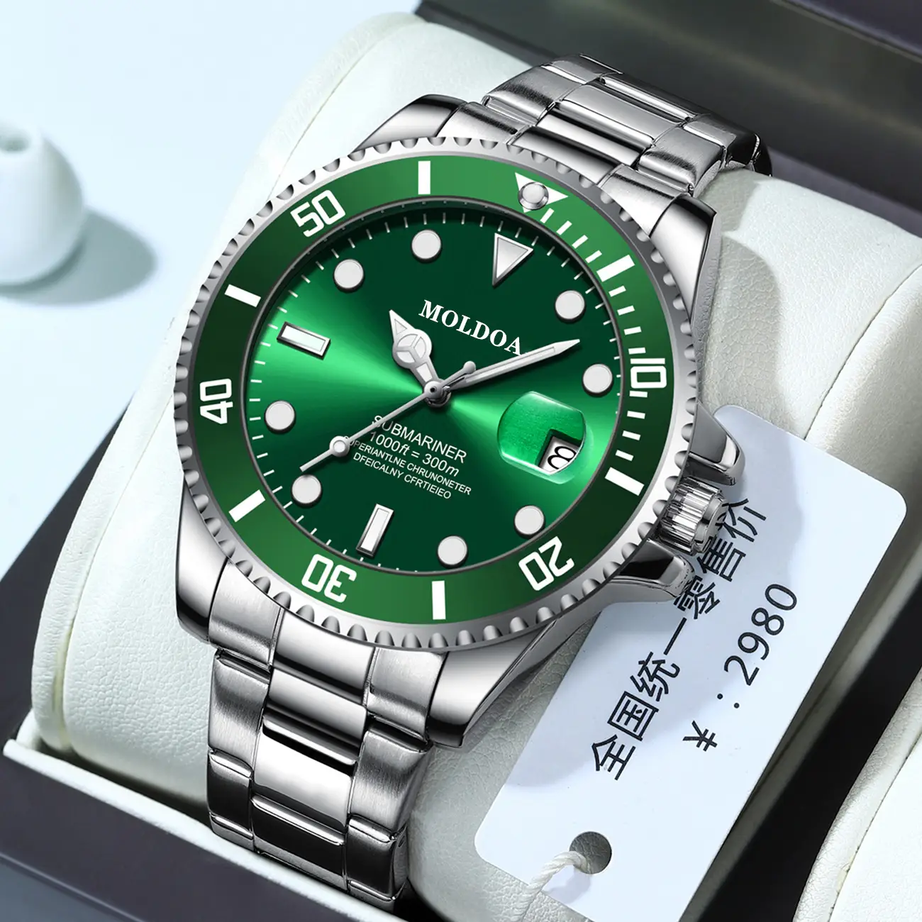 Men's Green Luminous Waterproof Tourbillon Watch - Image 2