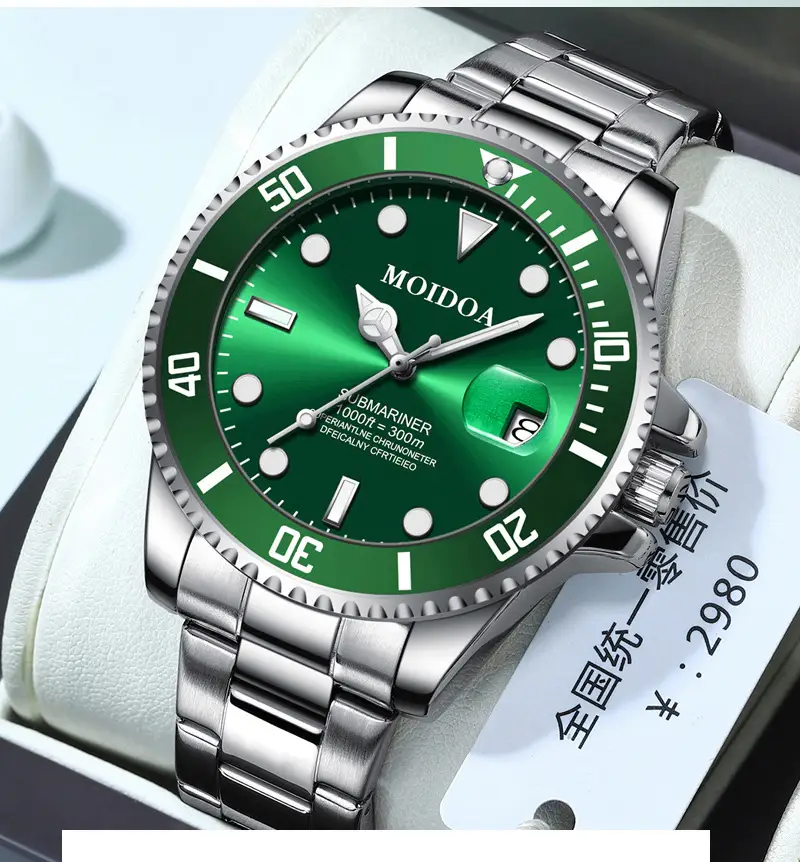 Men's Green Luminous Waterproof Tourbillon Watch — feature 2