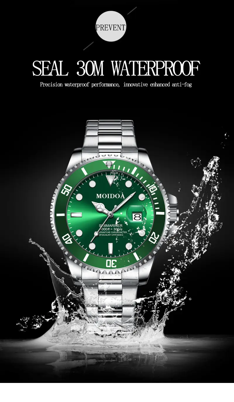 Men's Green Luminous Waterproof Tourbillon Watch — feature 22