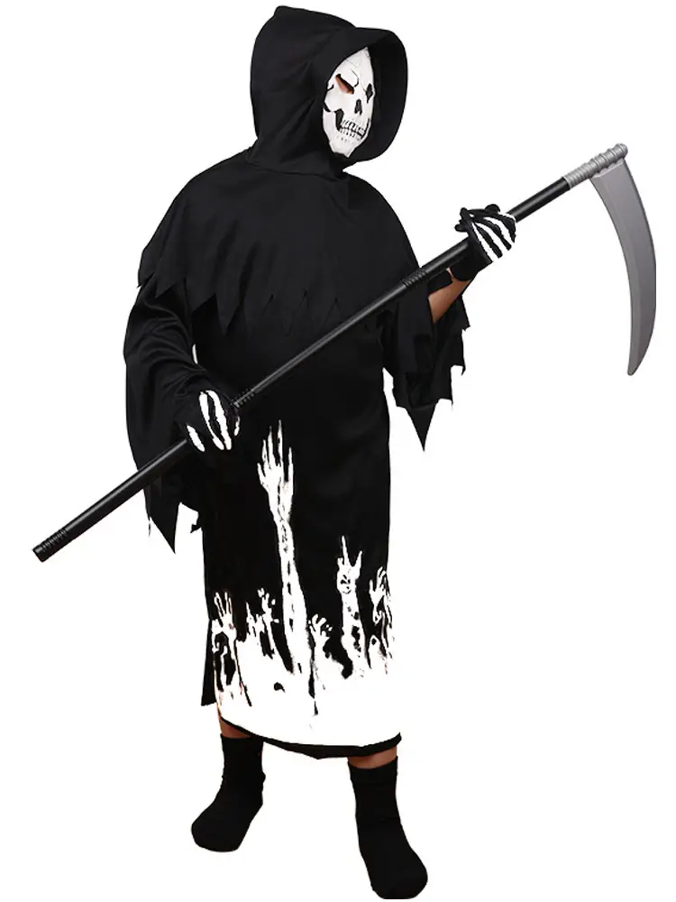 Halloween Scythe Luminous Death Costume - Image 4