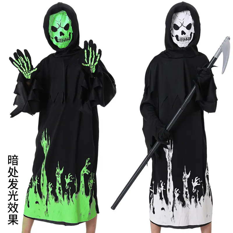 Halloween Scythe Luminous Death Costume — feature 2