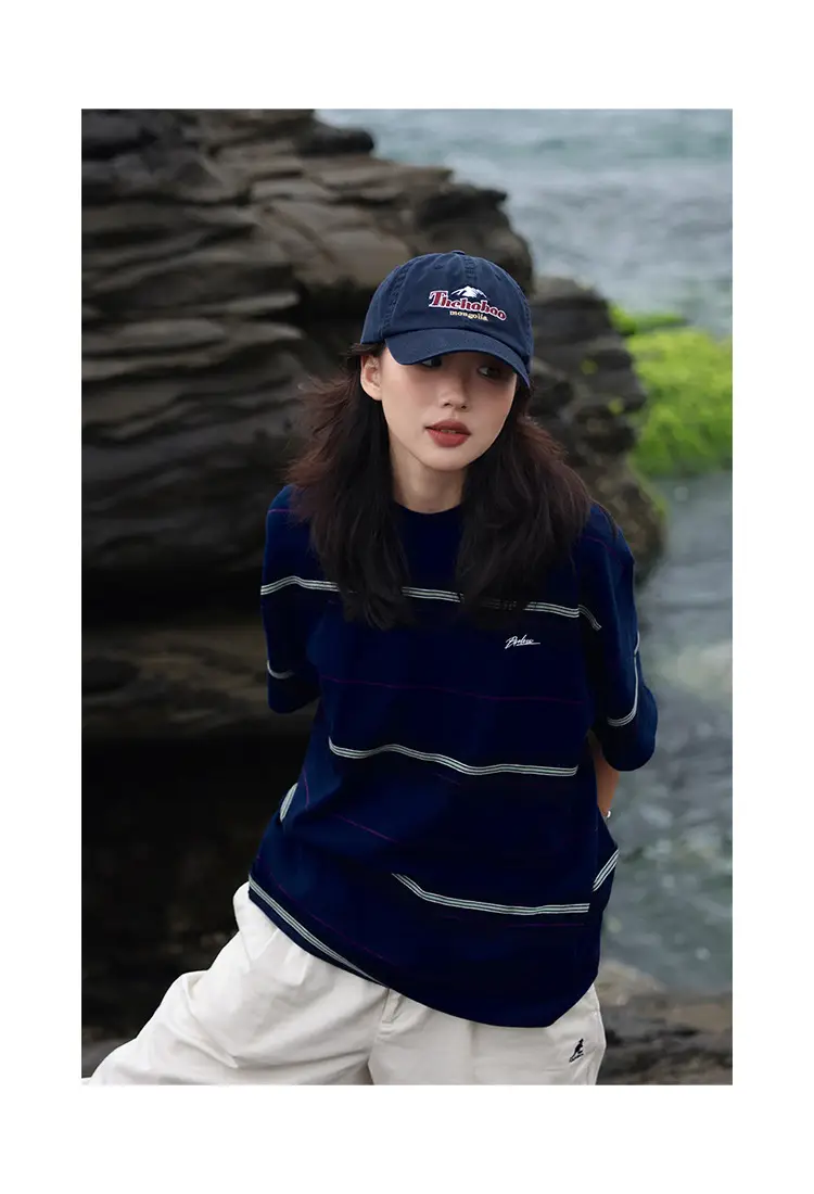 Maroon Embroidered Peaked Cap for Women Summer — feature 8