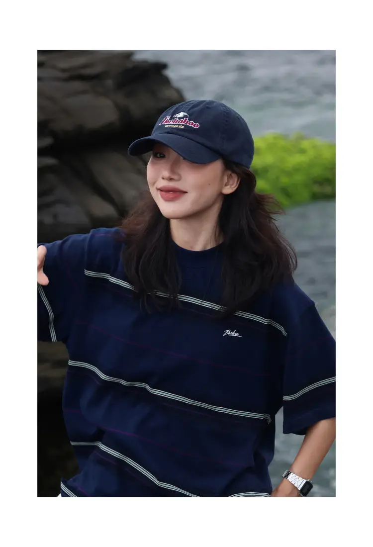 Maroon Embroidered Peaked Cap for Women Summer — feature 9