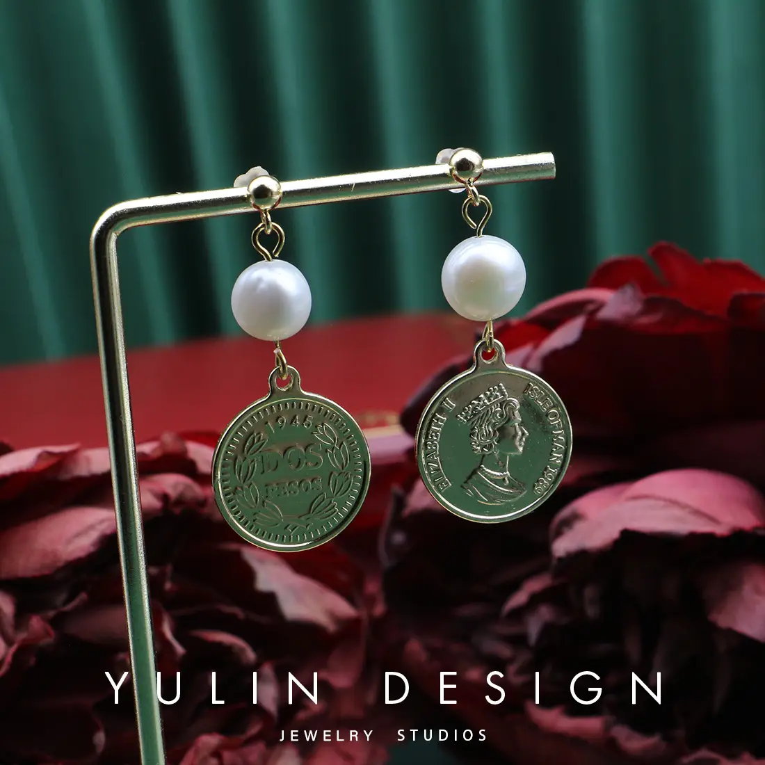 S925 Silver Pearl Face Earrings Retro Japanese Design - Image 4