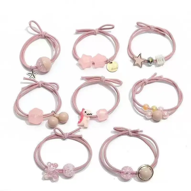 Korean Style Girls Rubber Band Hair Rope Set Blue Princess No Harm — feature 4