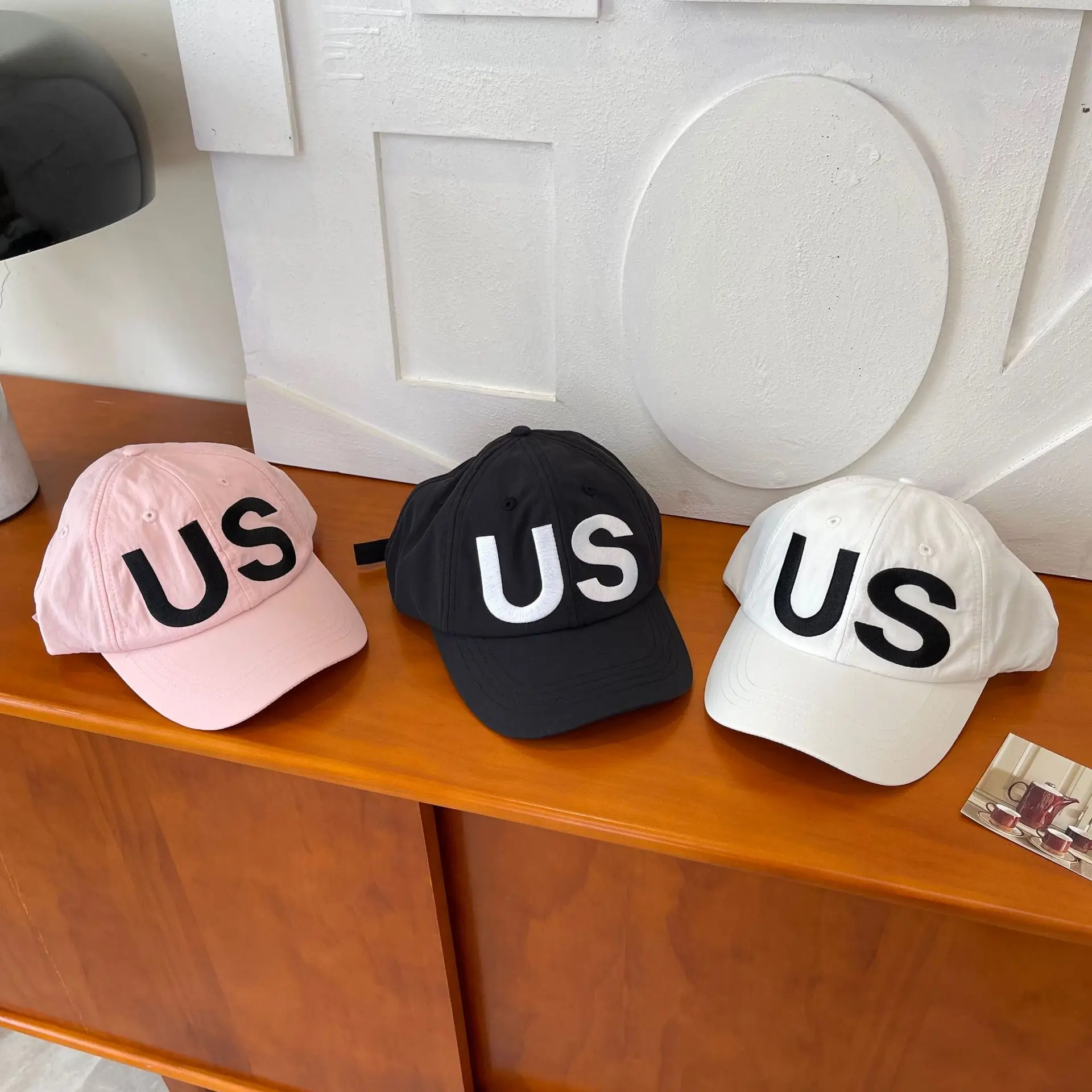 Women's White US Letter Baseball Cap - Image 4