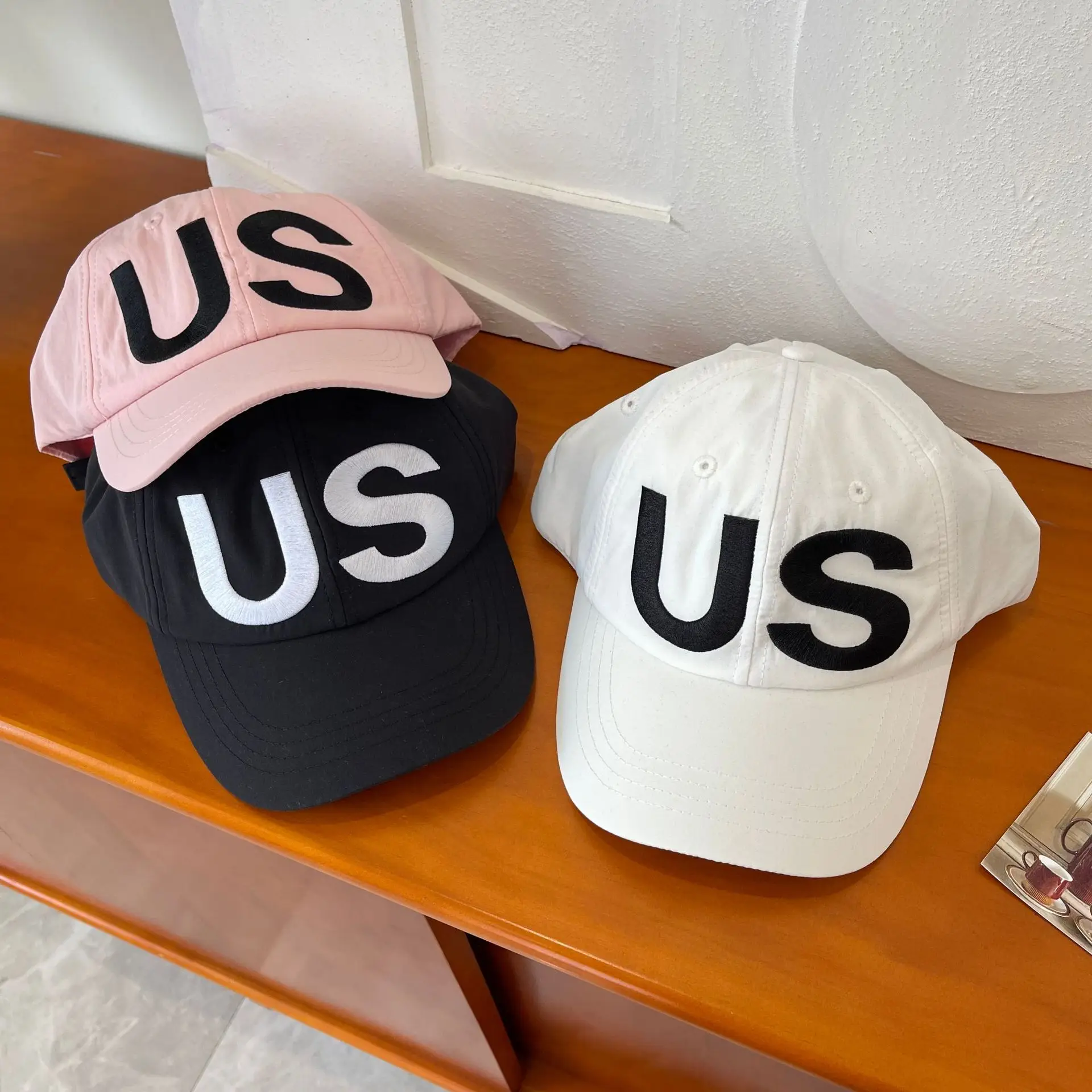 Women's White US Letter Baseball Cap - Image 5
