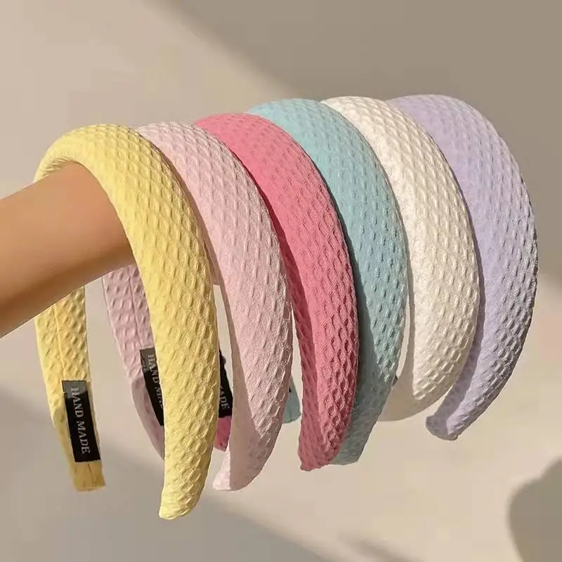 Red Waffle Headband for Women High End Face Wash — feature 3
