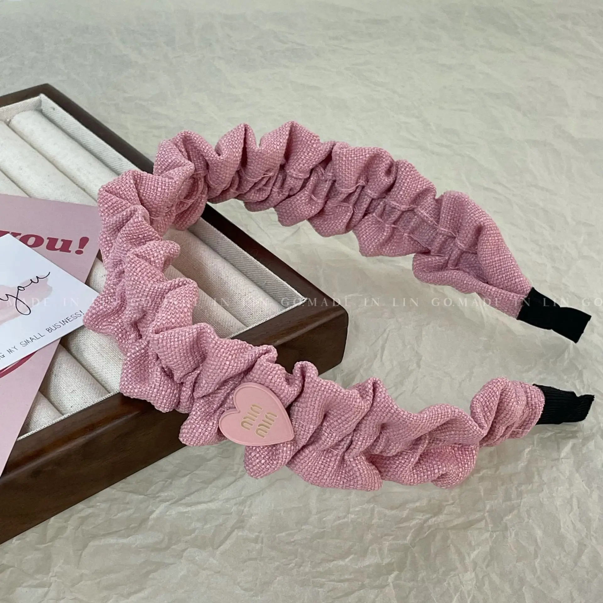 Pink pleated