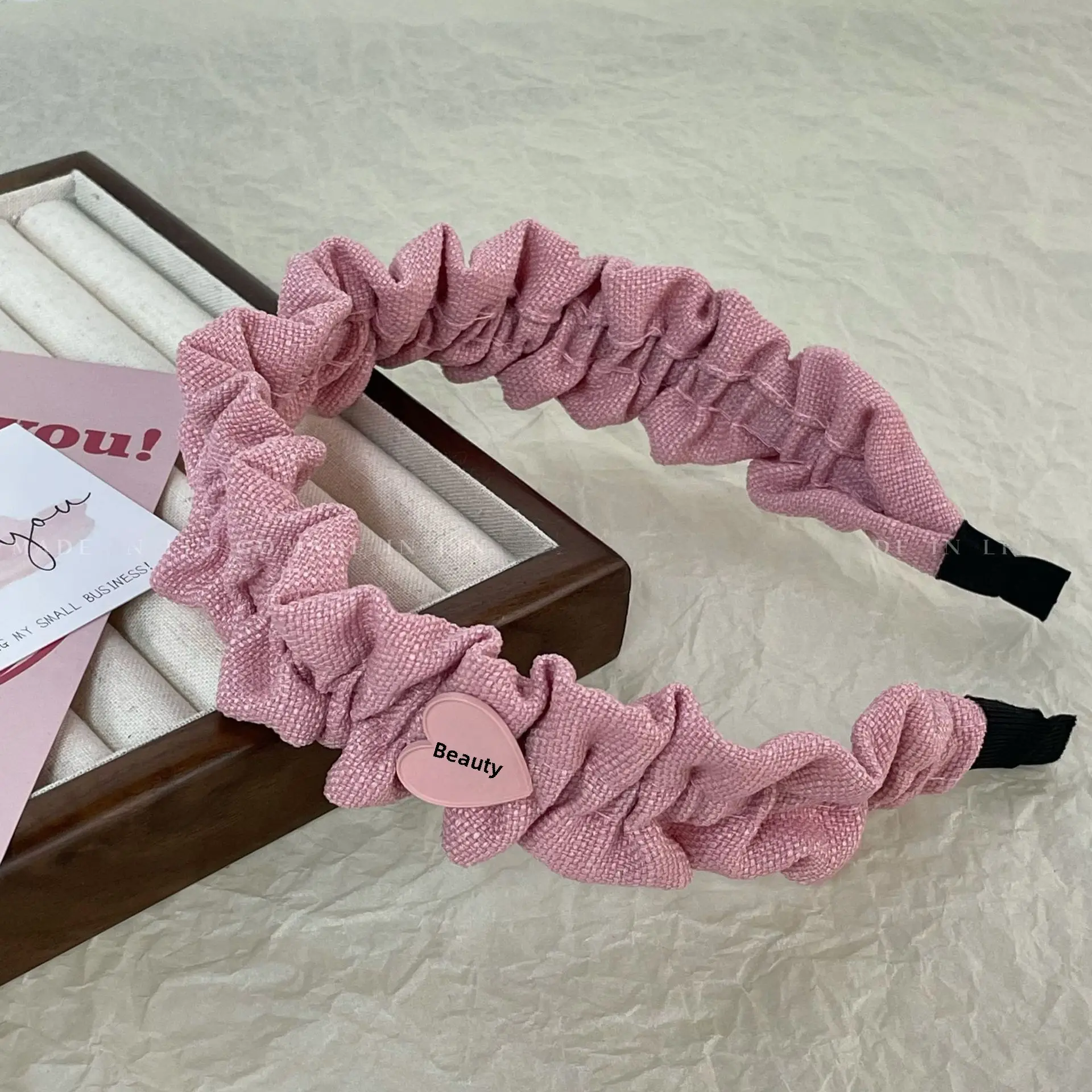 Red Waffle Headband for Women High End Face Wash - Image 12
