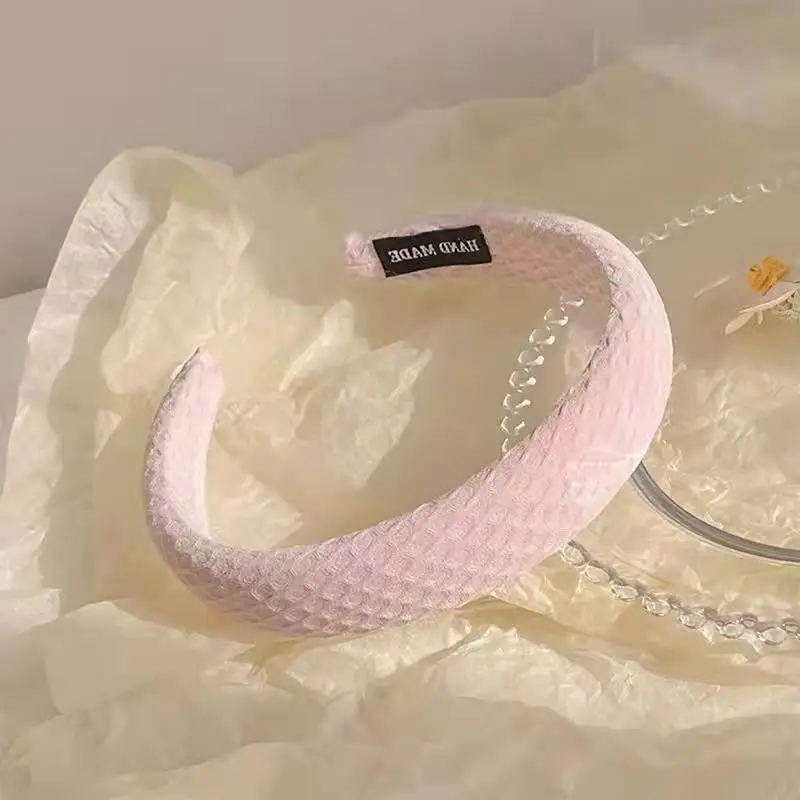 Red Waffle Headband for Women High End Face Wash - Image 3