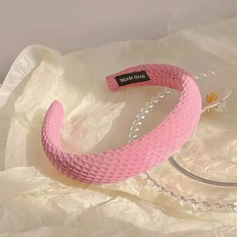 Red Waffle Headband for Women High End Face Wash - Image 4