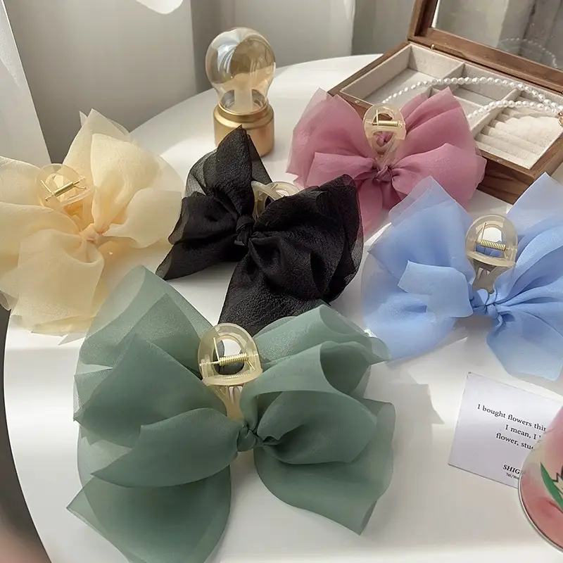 Super Fairy Mesh Bow Hairpin for Women Large - Image 8