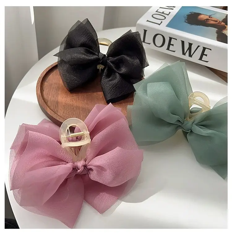 Super Fairy Mesh Bow Hairpin for Women Large — feature 9