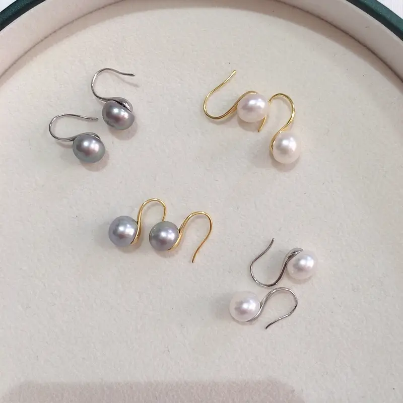 Natural Freshwater Pearl Earrings Women S925 Sterling Silver — feature 6