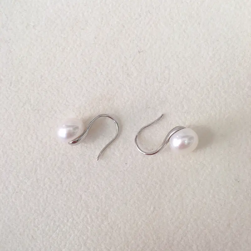 Natural Freshwater Pearl Earrings Women S925 Sterling Silver — feature 12