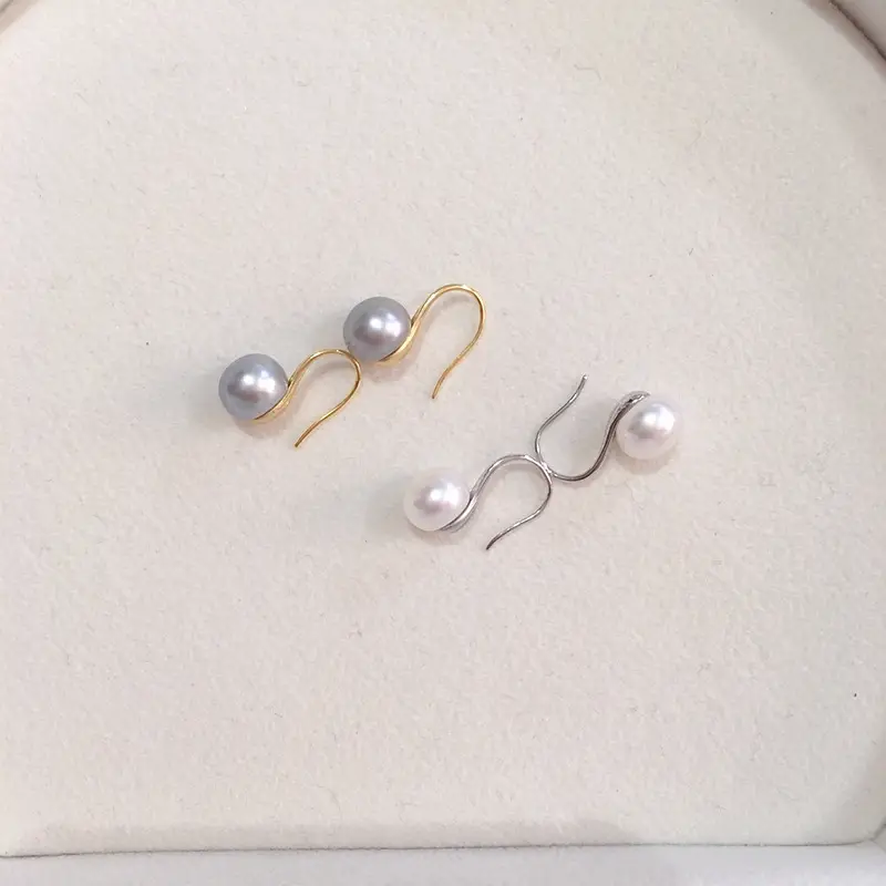 Natural Freshwater Pearl Earrings Women S925 Sterling Silver — feature 19