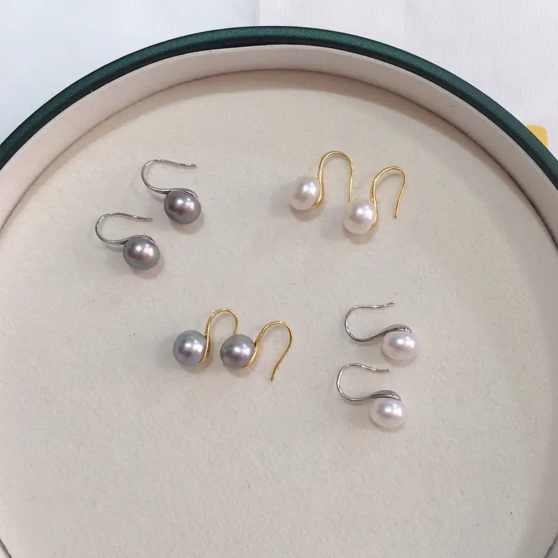 Natural Freshwater Pearl Earrings Women S925 Sterling Silver — feature 7