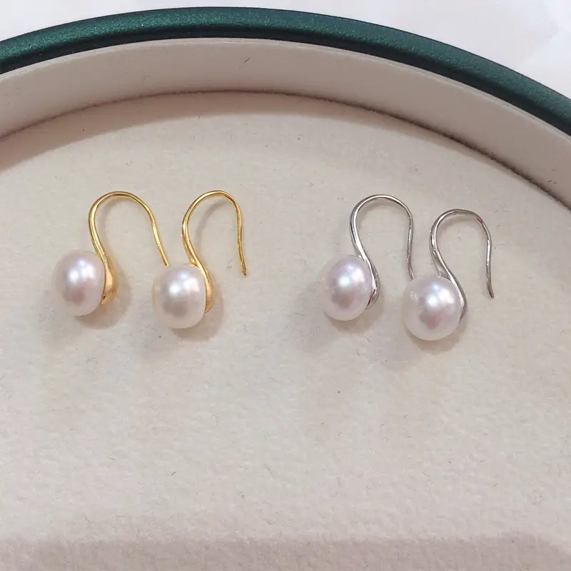 Natural Freshwater Pearl Earrings Women S925 Sterling Silver — feature 8