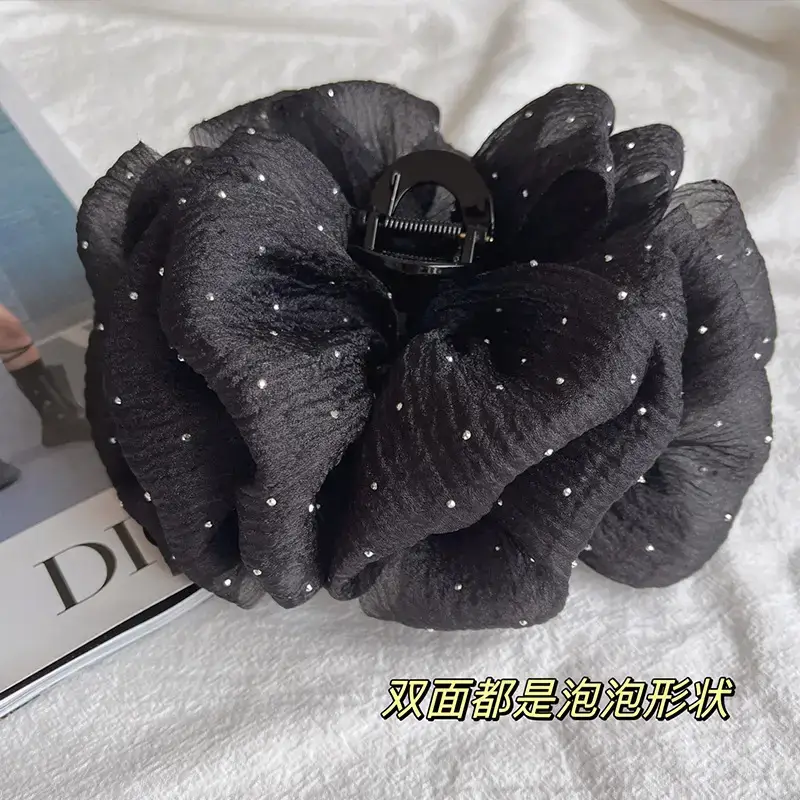 Black Bubble Hair Clip for Women High-end Back Clip - Image 3
