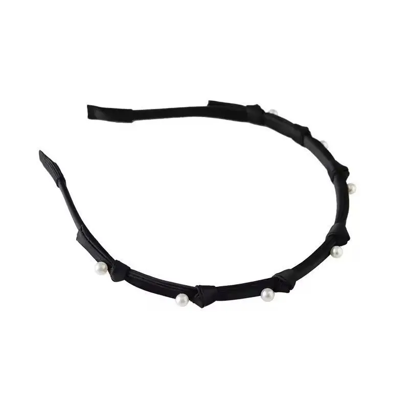 2023 New High-end Knot Pearl Thin Hair Band Women's Elegant Fashion Outer Wearing Headband Elegant Hair Clip Hair Accessories - Image 8