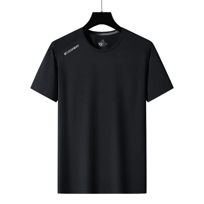 Men's Ice Silk Quick-Dry T-Shirt Dark Blue - Image 8