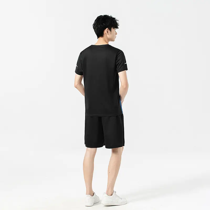 Men 2025 Summer Ice Silk Gradient Shorts Suit - Image 10