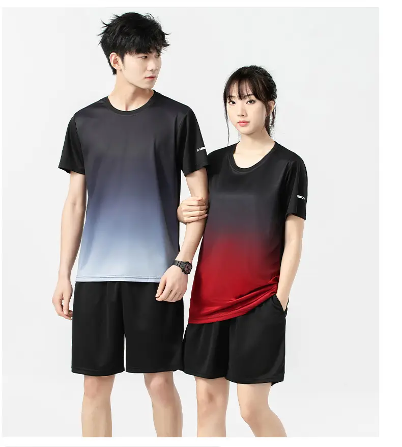 Men 2025 Summer Ice Silk Gradient Shorts Suit — feature 15