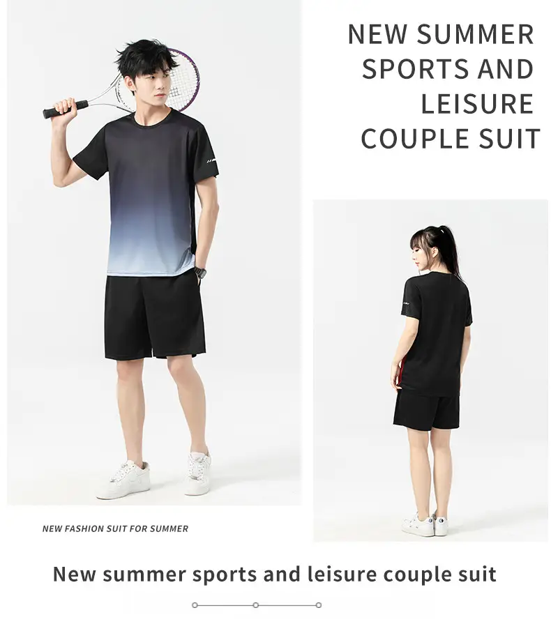 Men 2025 Summer Ice Silk Gradient Shorts Suit — feature 16