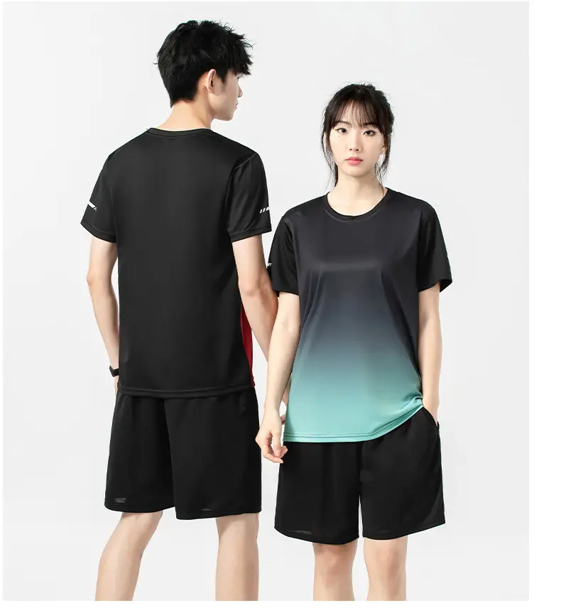 Men 2025 Summer Ice Silk Gradient Shorts Suit — feature 17