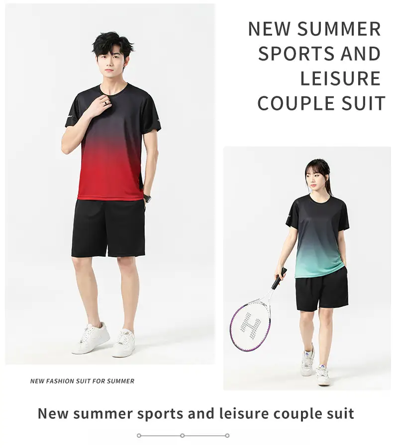 Men 2025 Summer Ice Silk Gradient Shorts Suit — feature 18