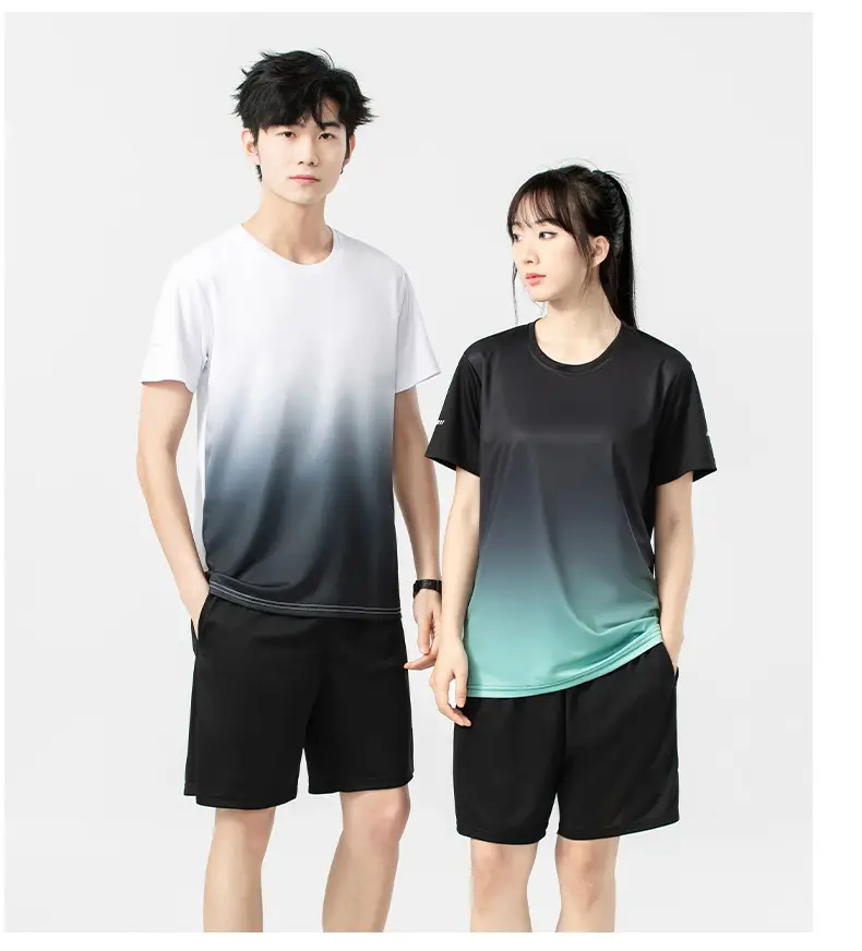 Men 2025 Summer Ice Silk Gradient Shorts Suit — feature 19