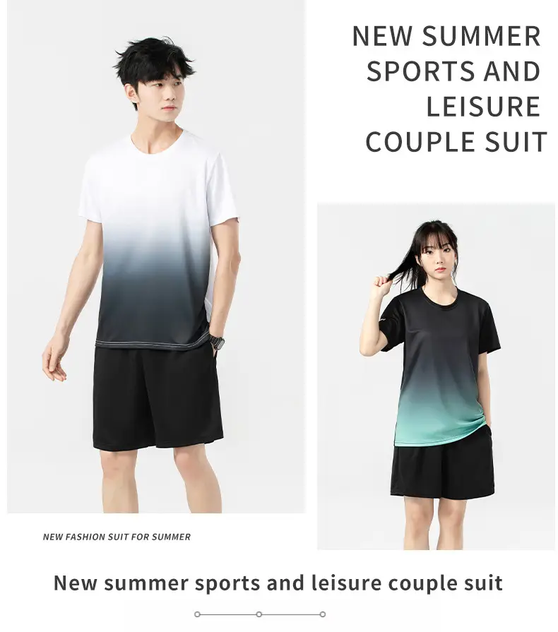 Men 2025 Summer Ice Silk Gradient Shorts Suit — feature 20