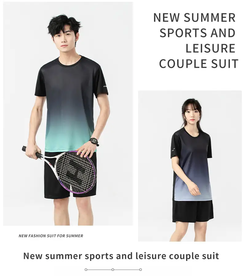 Men 2025 Summer Ice Silk Gradient Shorts Suit — feature 22