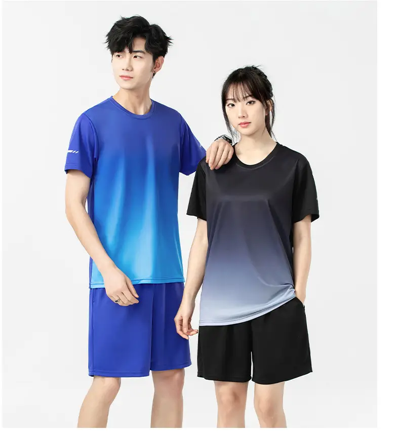 Men 2025 Summer Ice Silk Gradient Shorts Suit — feature 23