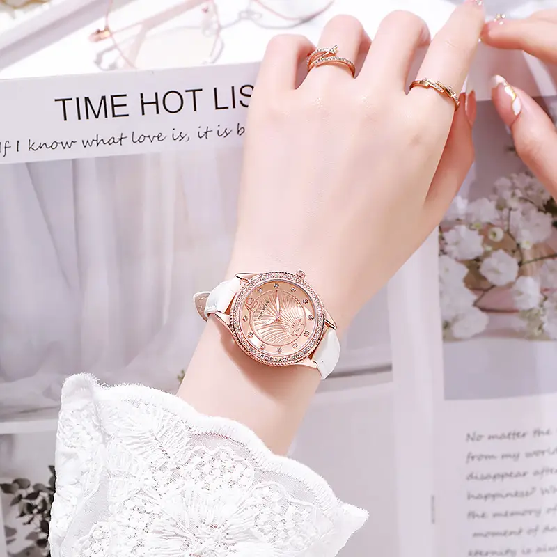 Women's Elegant Quartz Watch with Diamond Dial - Image 4