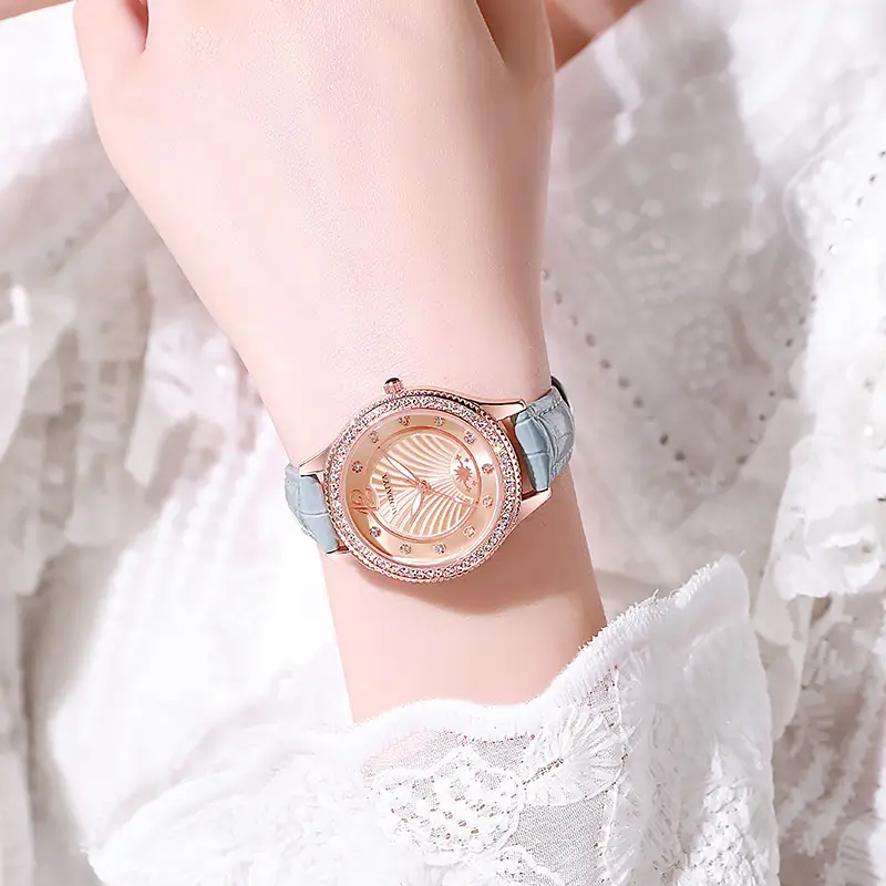 Women's Elegant Quartz Watch with Diamond Dial - Image 6