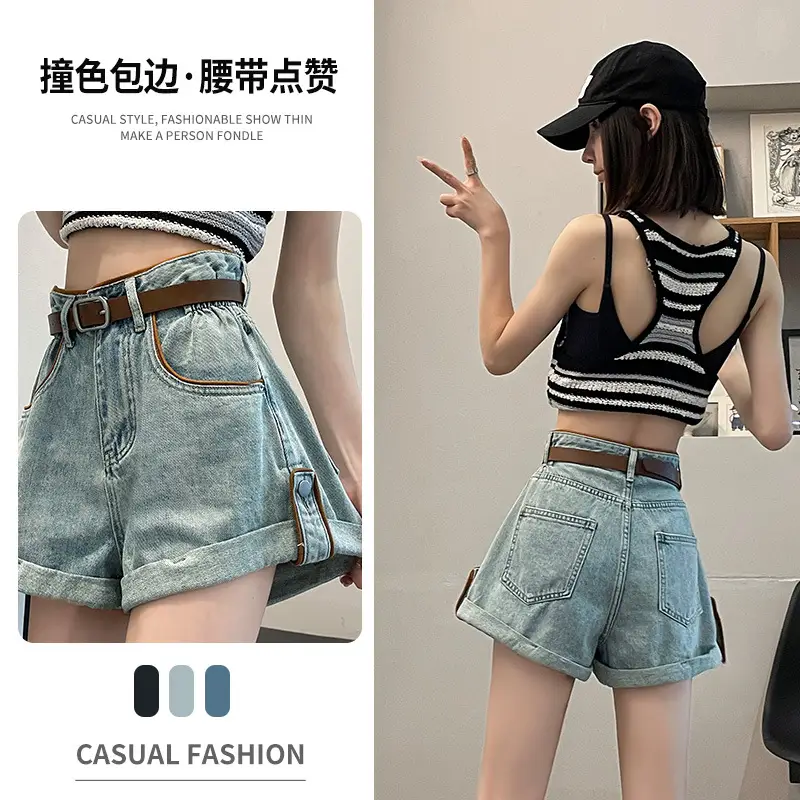 High-Waisted Denim Shorts for Women Summer Plus Size
